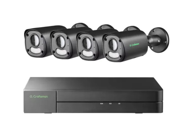 Zestaw 4 kamer G.Craftsman Tuba 4MP 30 kl/s Czarne + HDD 2TB dla Orange