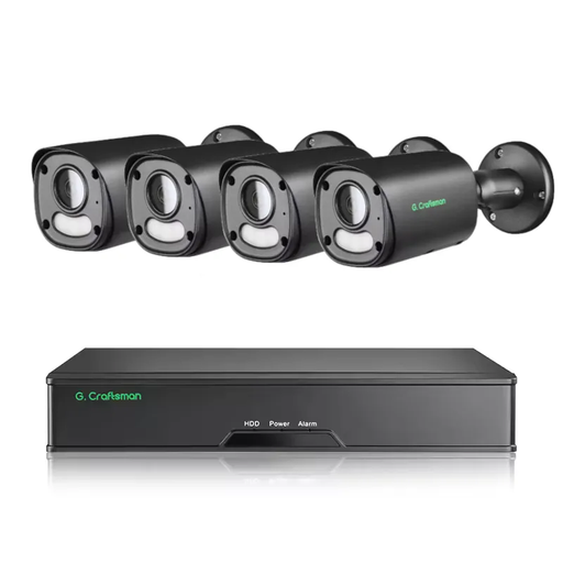 [195659589] Zestaw 4 kamer G.Craftsman Tuba 8MP 30 kl/s Czarne