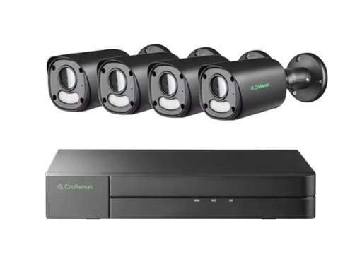 [197810723] Zestaw 4 kamer G.Craftsman Tuba 4MP 30 kl/s Czarne + HDD 2TB dla Orange